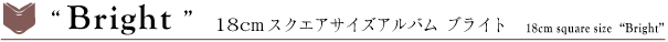 18cmスクエアウェディングアルバム　ブライト