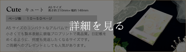 A5サイズウェディングアルバム　キュート